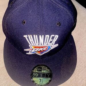 OKLAHOMA CITY THUNDER SNAPBACK NEW ERA BASIC CAP HAT NAVY